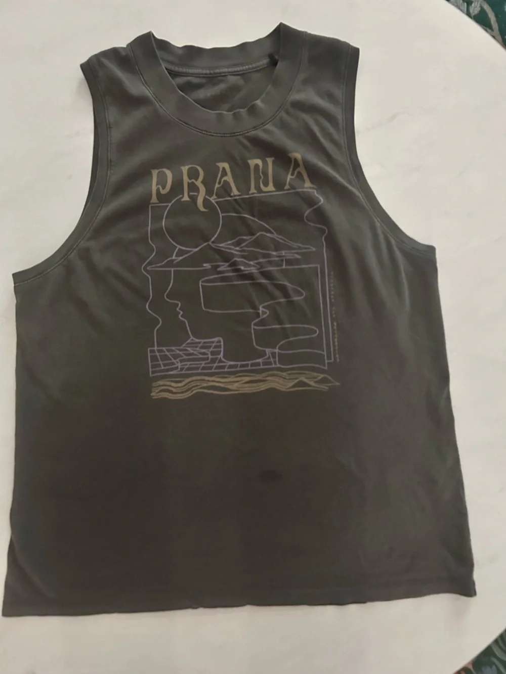 Prana Graphic Sleeveless Tank Women’s Medium - Picture 1 of 6